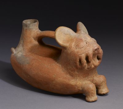 Feline Vessel, Vicus Culture by Pre Columbian